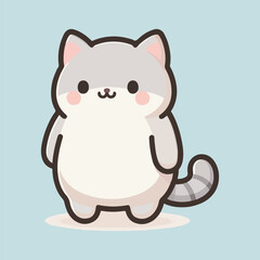 Cute full body cat vector