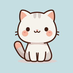 Cute full body cat vector