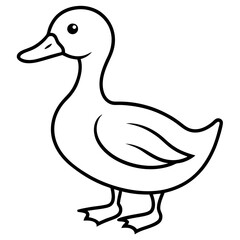 Minimal Duck Outline Artwork