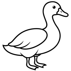 Minimal Duck Outline Artwork