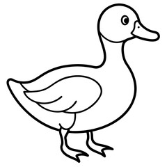 Minimal Duck Outline Artwork