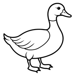 Minimal Duck Outline Artwork