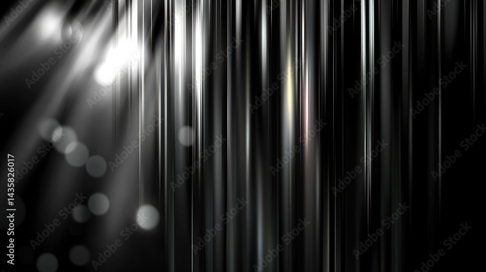 Wall mural abstract dark stage lights with vertical lines