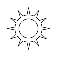 Sun Outline Icon Vector Illustration Minimal and Elegant