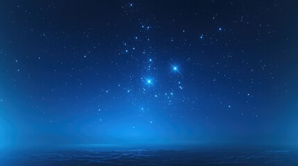 Starry night sky dark blue space universe background