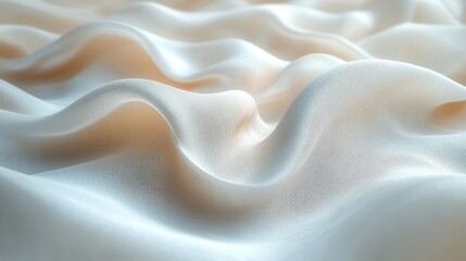 Obraz premium Abstract White Textured Surface With Flowing Waves and Soft Lighting