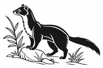 sable sihouette black vector