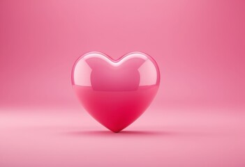 Close-up of a pink heart-shaped object on a pink background