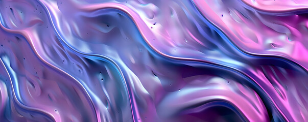 Abstract design of flowing, iridescent hues.