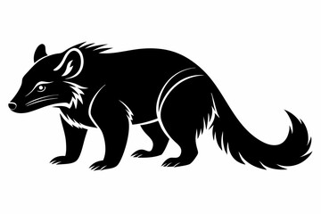 binturong sihouette black vector