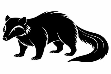 binturong sihouette black vector