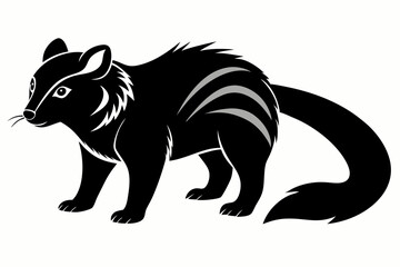 binturong sihouette black vector