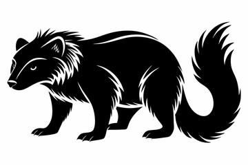 binturong sihouette black vector