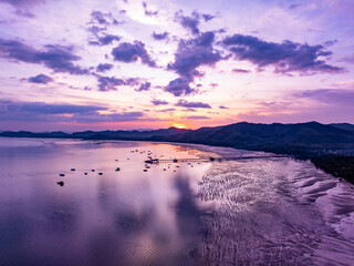 Amazing light sunset or sunrise sky landscape view,Beautiful nature colorful sky background