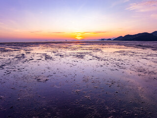 Amazing light sunset or sunrise sky landscape view,Beautiful nature colorful sky background