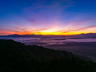 Amazing light sunset or sunrise sky landscape view,Beautiful nature colorful sky background