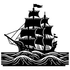 Ancient Warship Illustration. © shawnfighterlin