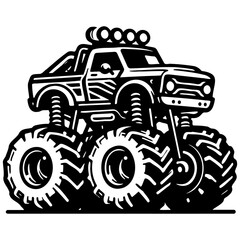 Monster Truck Illustration.