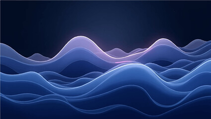 Blue Abstract Wave Background

