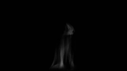 close up of white smoke on black background