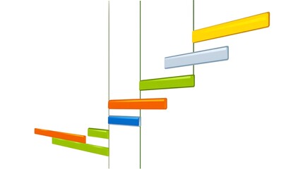 Colorful Gantt chart visualizing project timeline and task durations