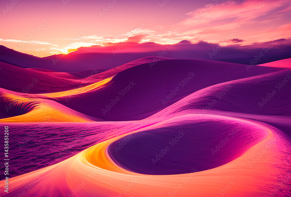 Poster future rainbow bright gradient background with mixed colors with tile transition, threads top. fluid