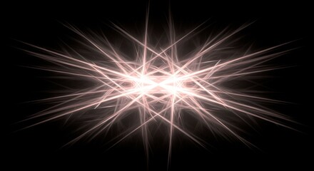 Fototapeta premium Abstract Pink Light Rays Burst Glowing Energy Star Fractal Art Background