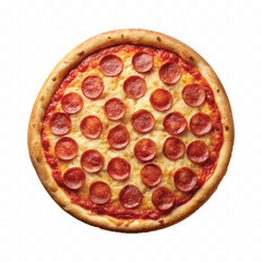 realistic delicious and tasty Italian pizza isolated on white background