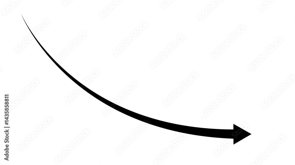 Poster animated of down business graph icon.business chart concept.