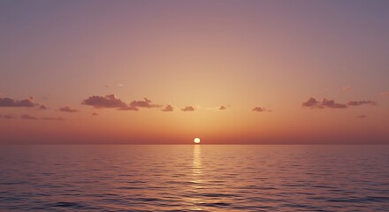 Obraz premium Ocean's Ember Glow AI Generated