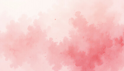 Soft Rose Pink Watercolor Background with Abstract Cloudy Texture