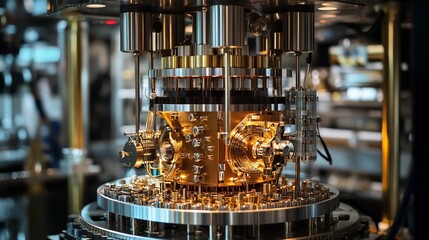 Intricate Design of Quantum Computing Hardware Showcasing Technological Advancement