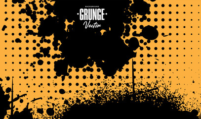 yellow abstract dirty grunge Ink Splatter rough texture Background templates Design