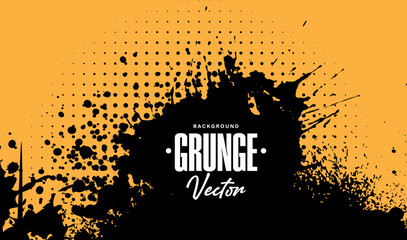 yellow abstract dirty grunge Ink Splatter rough texture Background templates Design