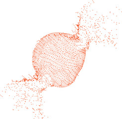 Dot sphere explosion with particle burst effect