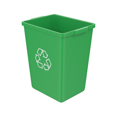Trash bin isolated on transparent background