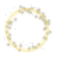 Golden halftone circles