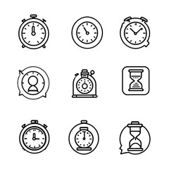 タイマーと時計のアイコンセット｜Timer and Clock Icon Set