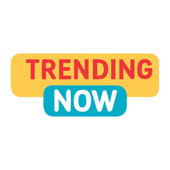 Trending Now Text Icon Vector Design