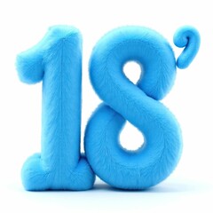The large blue number 18 stands out as a fun decoration for a birthday party. This vibrant piece adds a joyful and festive touch to the celebration atmosphere