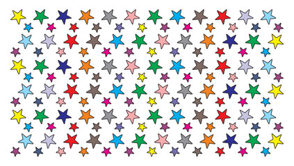 Colorful star seamless pattern texture background.