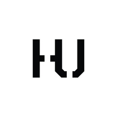 HU monogram logo design letter text name symbol monochrome logotype alphabet character simple logo