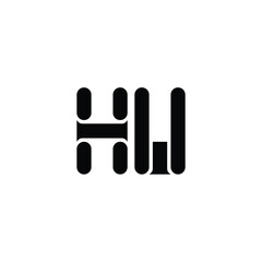 HU monogram logo design letter text name symbol monochrome logotype alphabet character simple logo