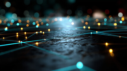  A high-tech abstract grid, perfect for digital platforms, blockchain visuals, and coding presentations.
