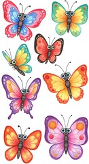 Whimsical Watercolor Butterflies AI Generated