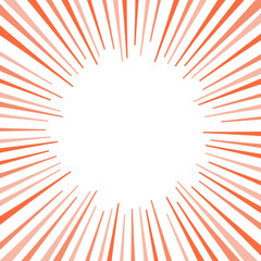 Red line radial square frame