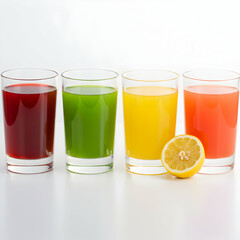 Fresh Juice Variety: Beet, Green, Orange, Grapefruit - Healthy Drinks