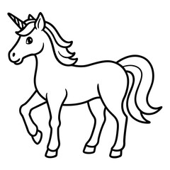 Simple Unicorn Vector Drawing
