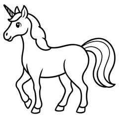 Simple Unicorn Vector Drawing