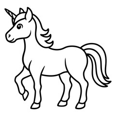 Simple Unicorn Vector Drawing
